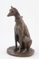 The Lawyers, 18H x 9W x 9D inches plus dogs, Bronze A bronze sculpture by Michael Hermesh that depicts three Lawyers looking upwards while their dogs are absorbed in something else